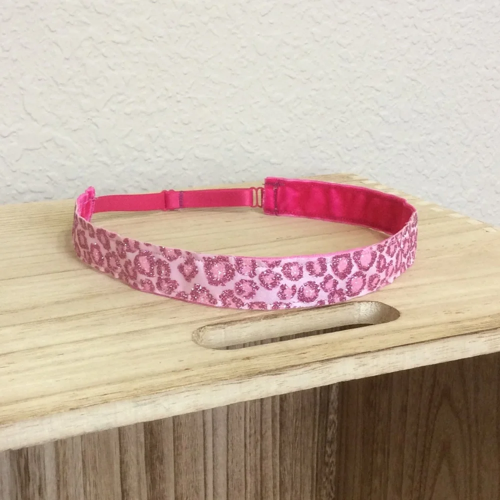 Pink Animal Print Headband Handmade Crafted New